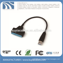 USB 2.0 de alta velocidad a SATA Cable de adaptador de 20pin para la impulsión de disco duro de 2.5 &quot;HDD
